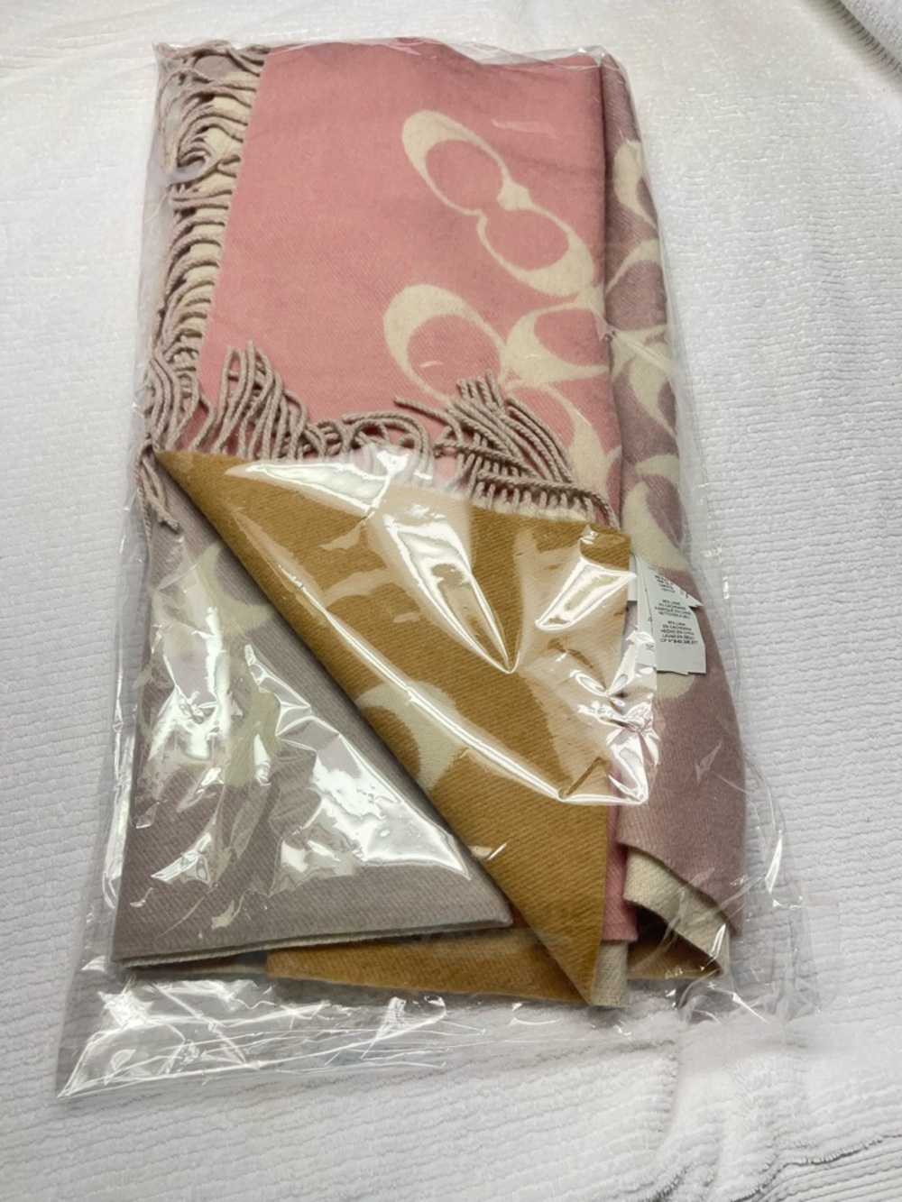 Coach Wool & Cashmere Reversible Oversized Scarf/Shawl